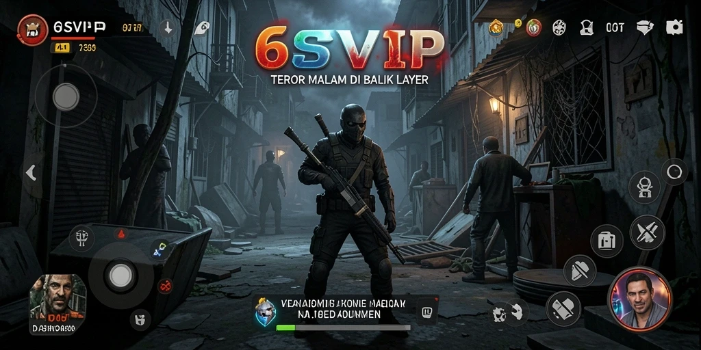 Screenshot 6SVIP menampilkan gameplay mendebarkan dengan suasana Horror yang mencekam.
