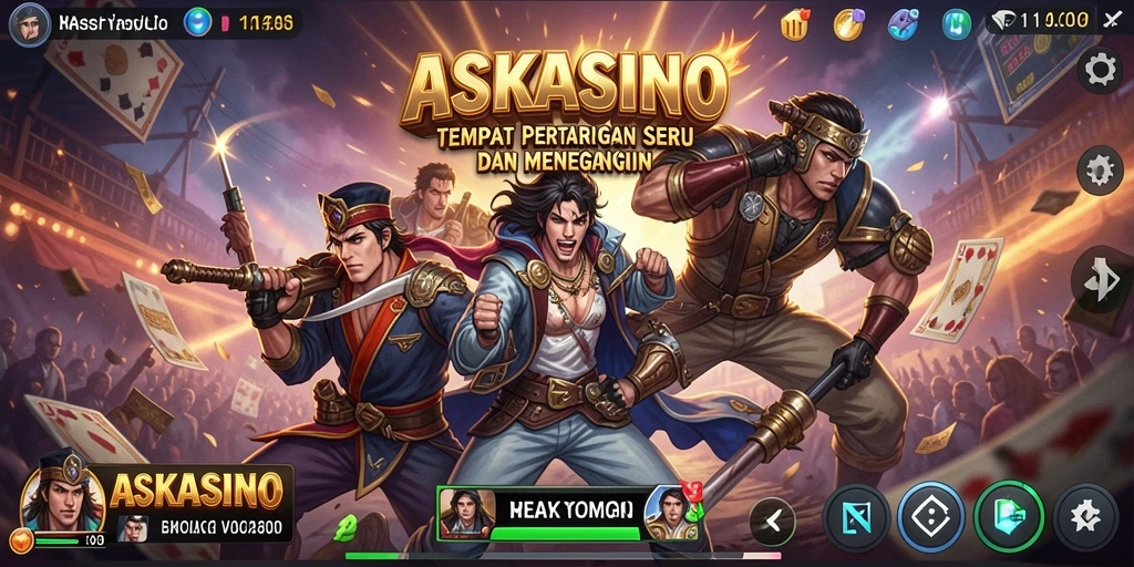 Tampilan aksi pertarungan mendebarkan dari permainan ASKASINO.