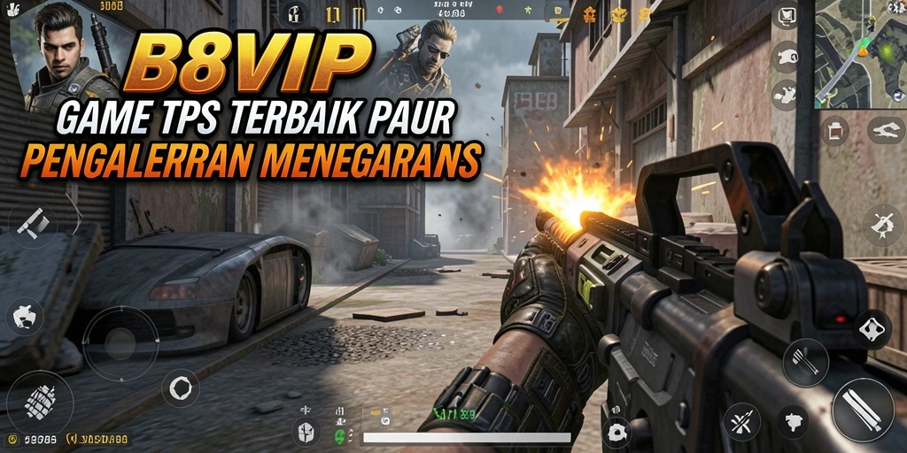 Tampilan gameplay B8VIP yang mendebarkan dalam pertempuran TPS.