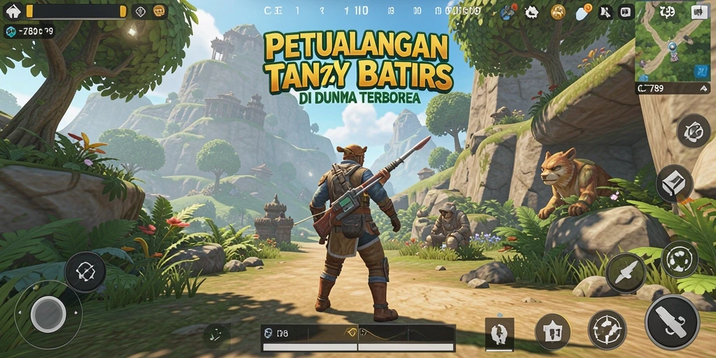 Tangkapan layar C789 menampilkan eksplorasi gameplay dunia terbuka.