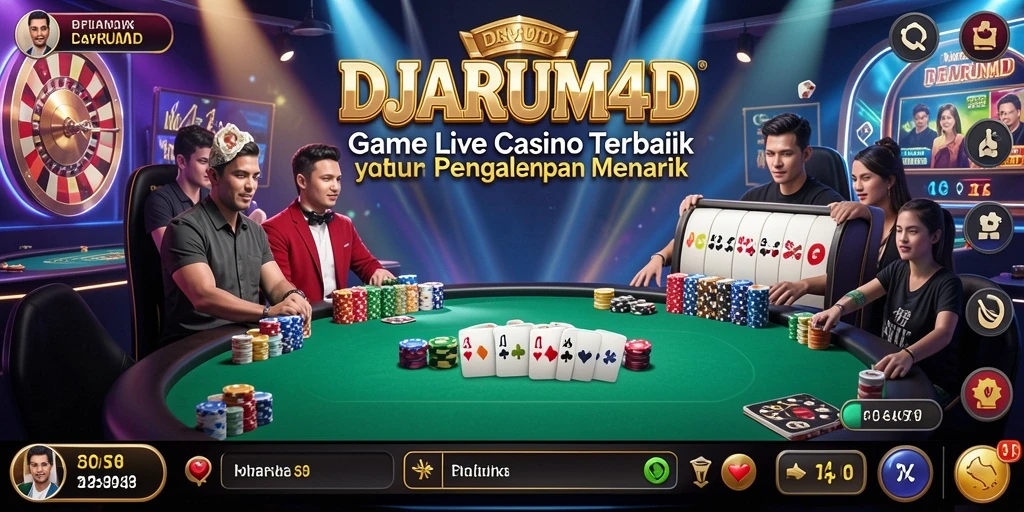 Tampilan gameplay Live Casino yang menarik dan interaktif di DJARUM4D.