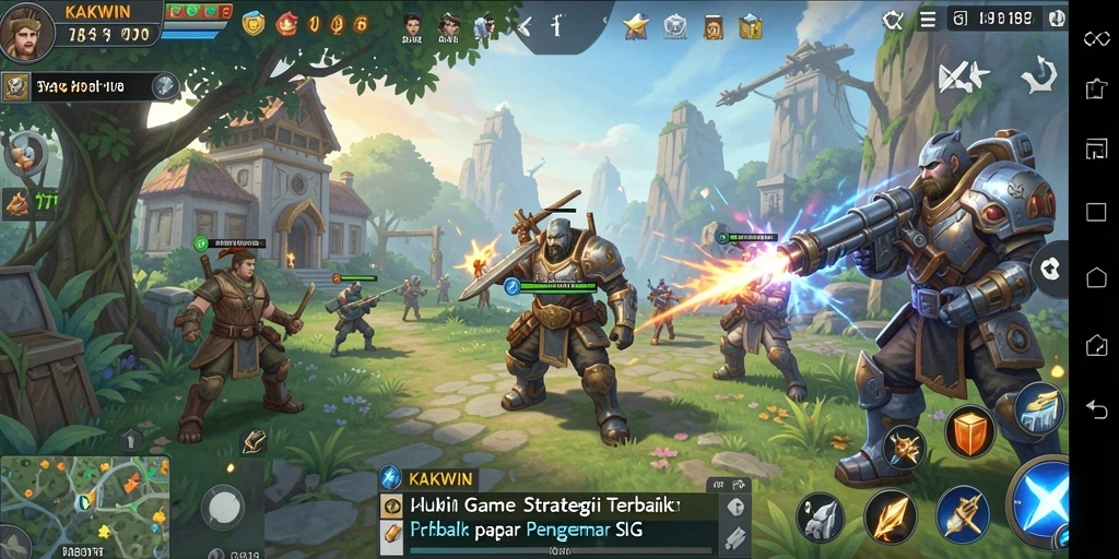 Tampilan gameplay KAKWIN dengan strategi yang mendalam dan grafik memukau.
