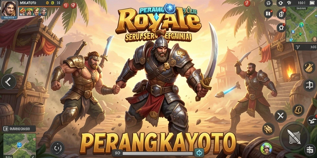 Gameplay seru di MIKATOTO dengan pertarungan intens Battle Royale.