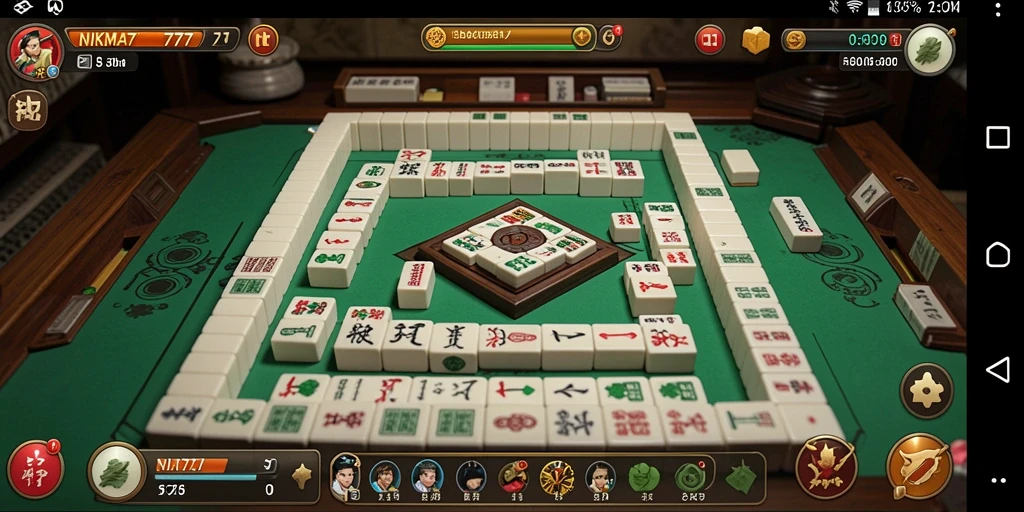 Screenshot NIKMAT777 menampilkan gameplay Mahjong yang menarik.
