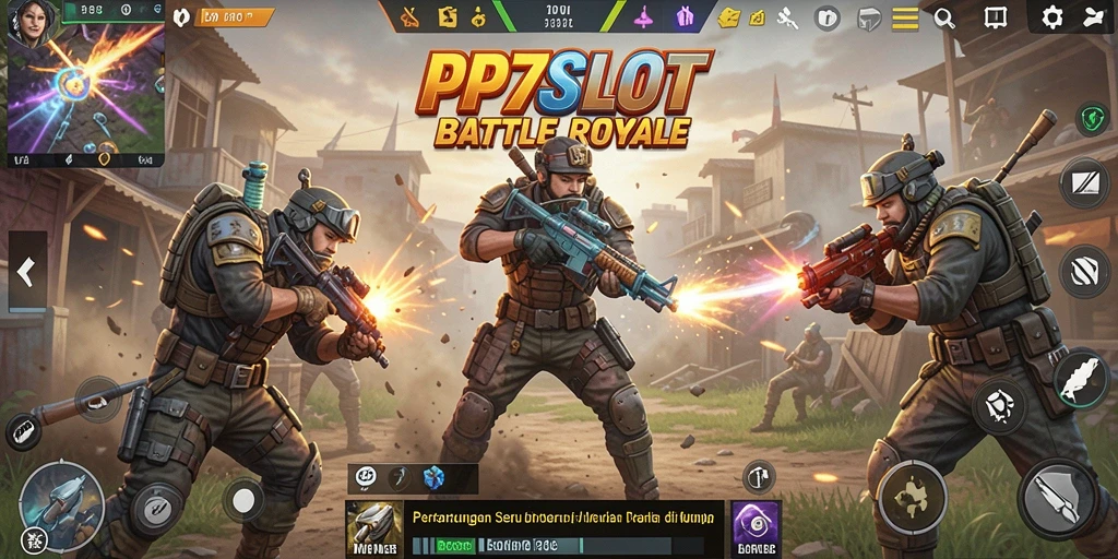 Tampilan menarik dari gameplay seru dalam PP7SLOT Battle Royale.