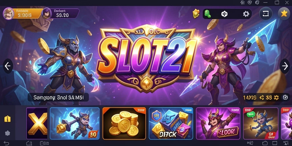 Tangkapan layar SLOT21 menunjukkan tampilan antarmuka yang sederhana dan intuitif.