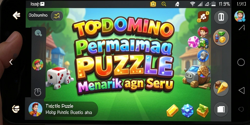 Screenshot menunjukkan gameplay seru dan menantang dari TOPDOMINO.