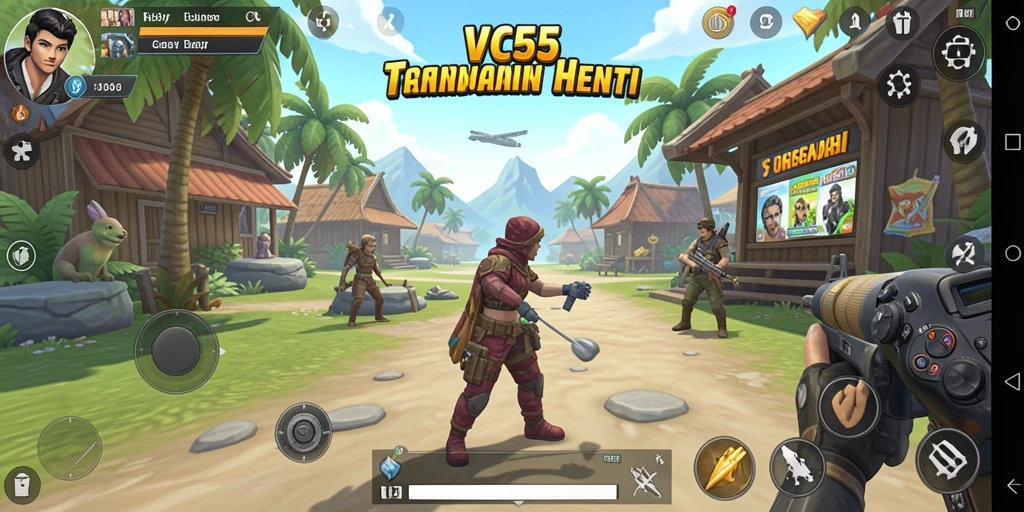 Screenshot VC55 menampilkan gameplay menyenangkan yang penuh warna.